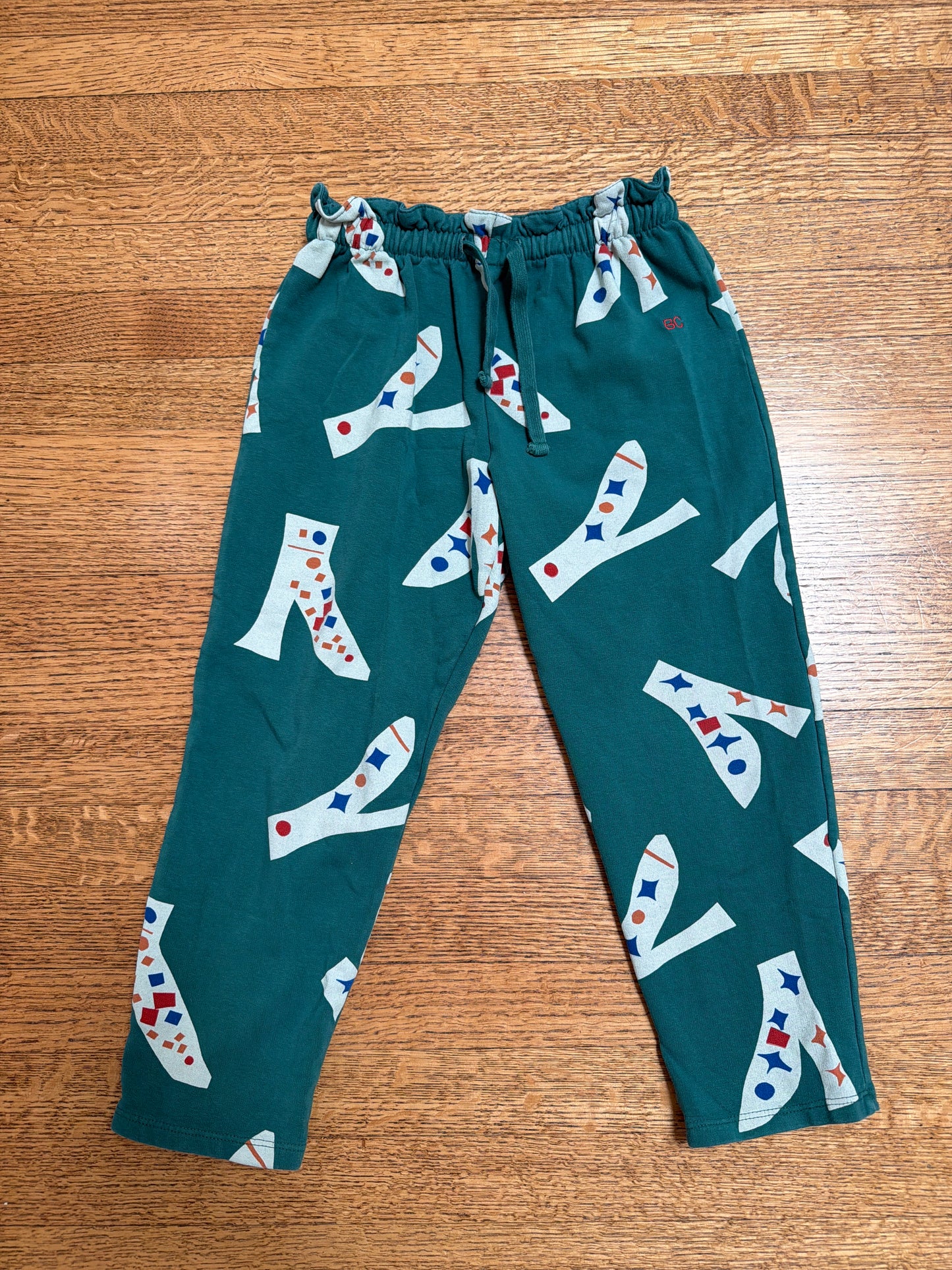 BOBO CHOSES Green Boot Sweatpants, Size:4/5Y