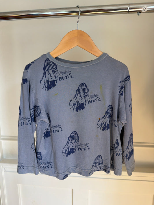 The Animals Observatory Blue Patti's Long Sleeve, size:4Y
