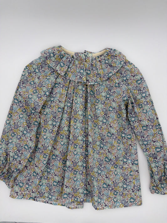 sal & pimenta blue/green floral dress, size:5T