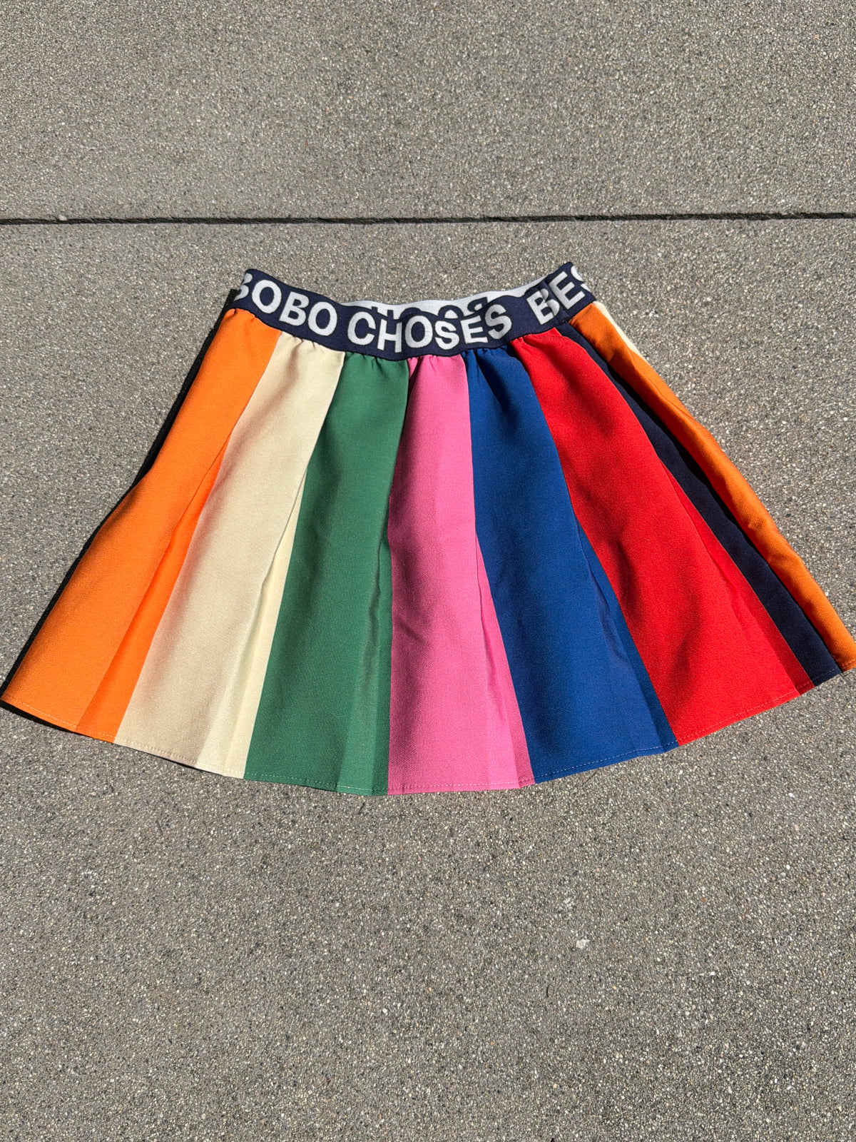 BOBO CHOESE Multi Pleated Skirt, Size:4/5Y
