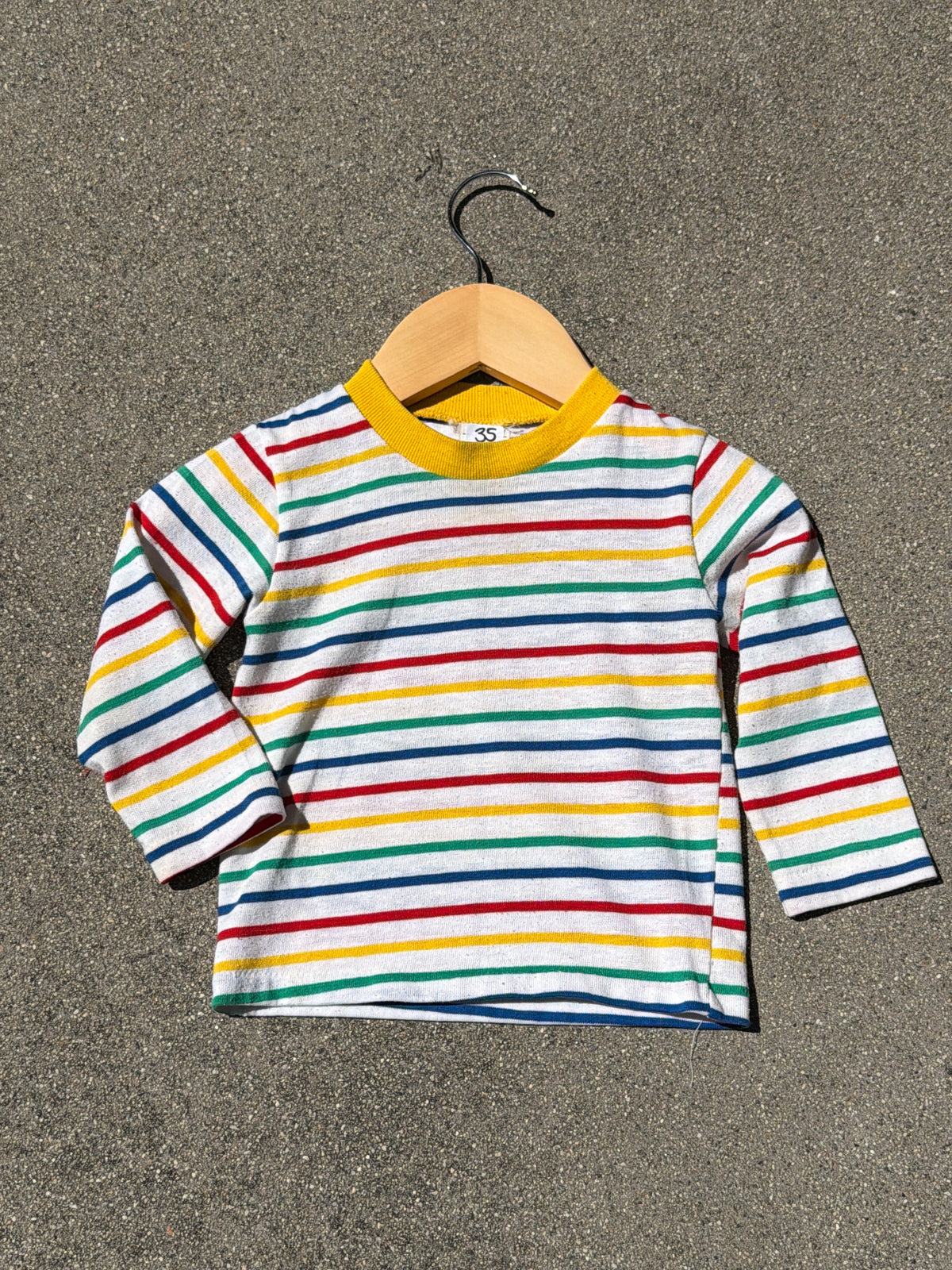 VNTG Sears Rainbow Stripe Long Sleeve, Size:2T