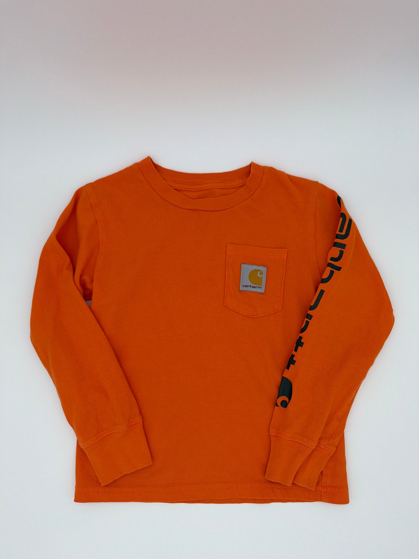 Carhartt orange long sleeve, size:4Y