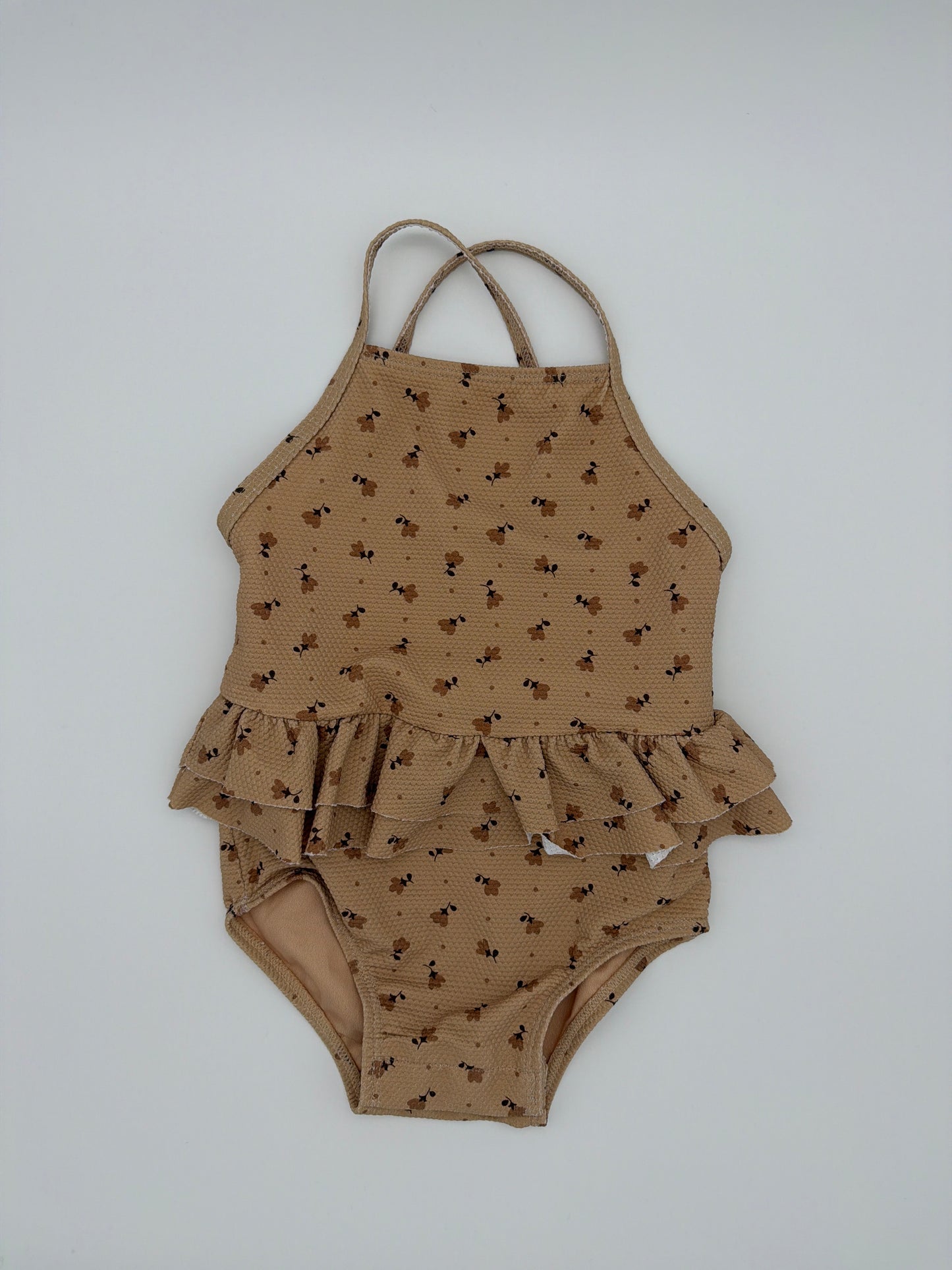 Quincy Mae Brown Floral Swim