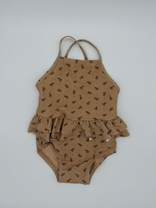 Quincy Mae Brown Floral Swim