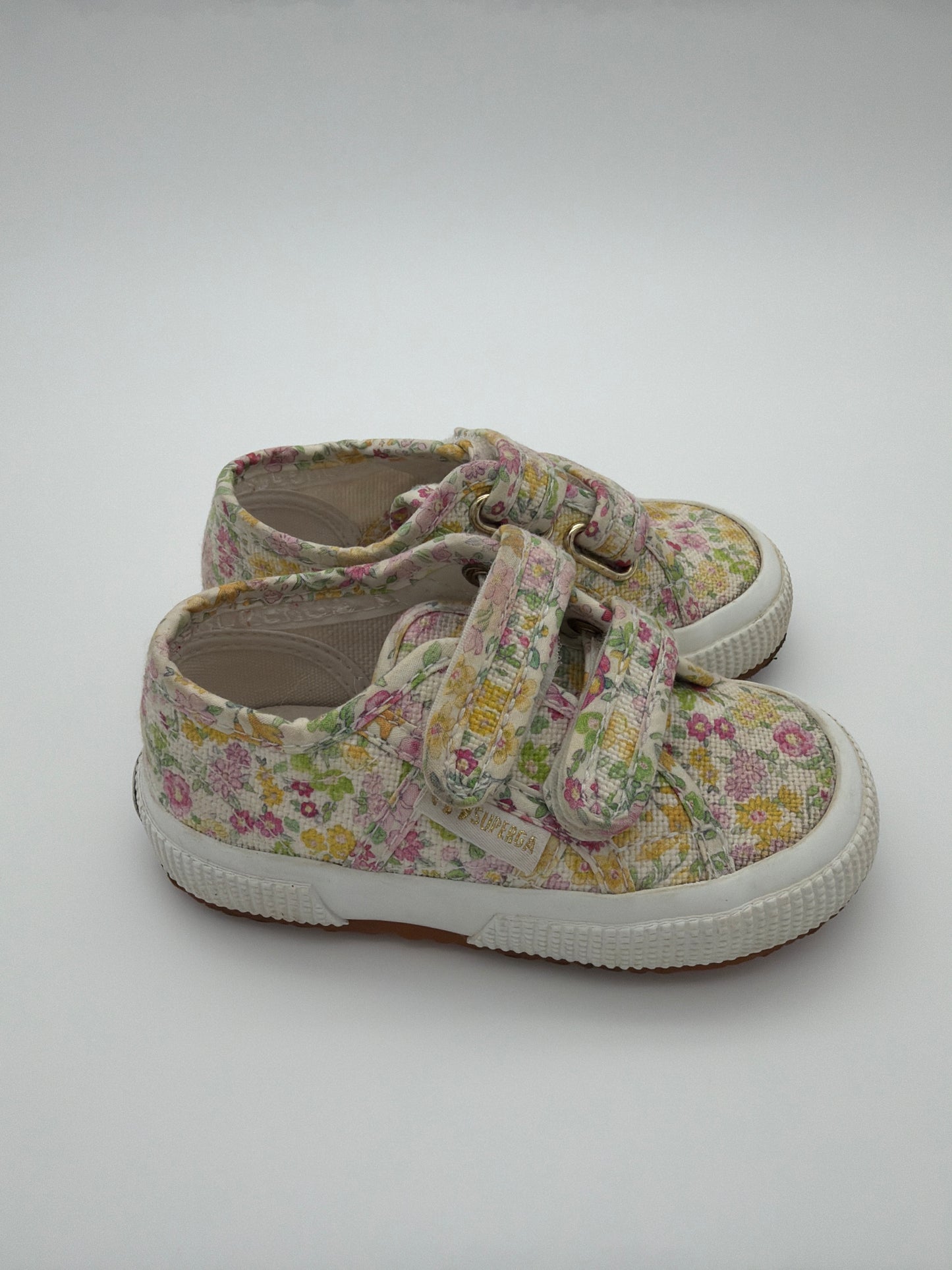Superga floral sneakers, size:7T