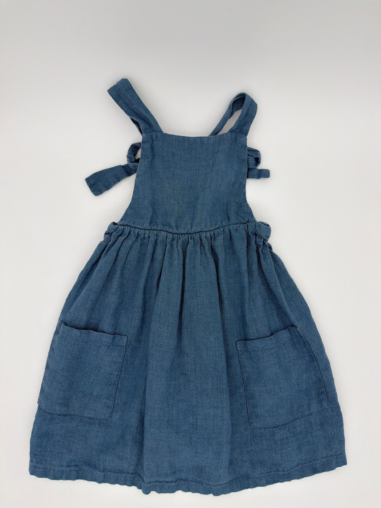 NELLIE QUATS Blue Pinafore, Size:18/24M