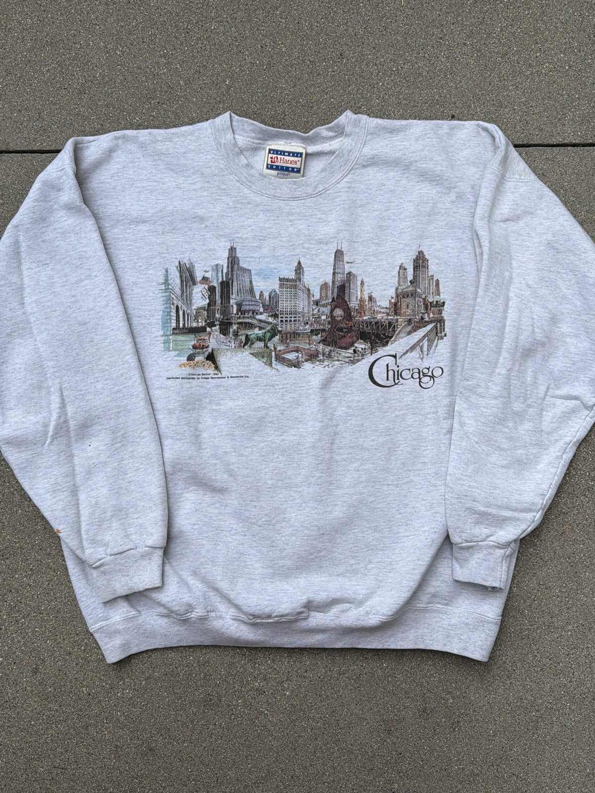 VNTG ADULT location “Chicago” Sweatshirt, size: Adult L