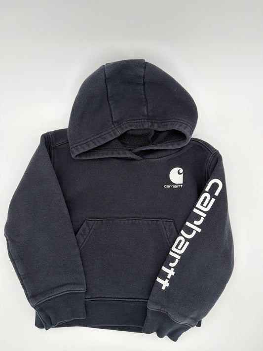 Vintage Carhartt Black Hooded Sweatshirt, size: 4Y