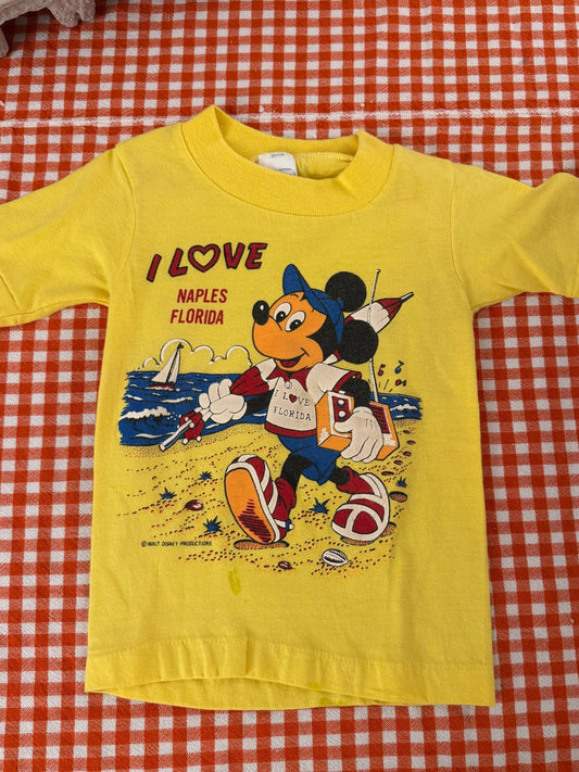 Vintage Mickey I love naples florida, 2/3Y