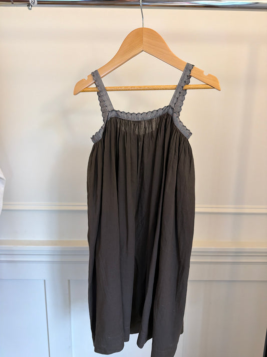 Makie Grey Cotton Dress, Size:4Y