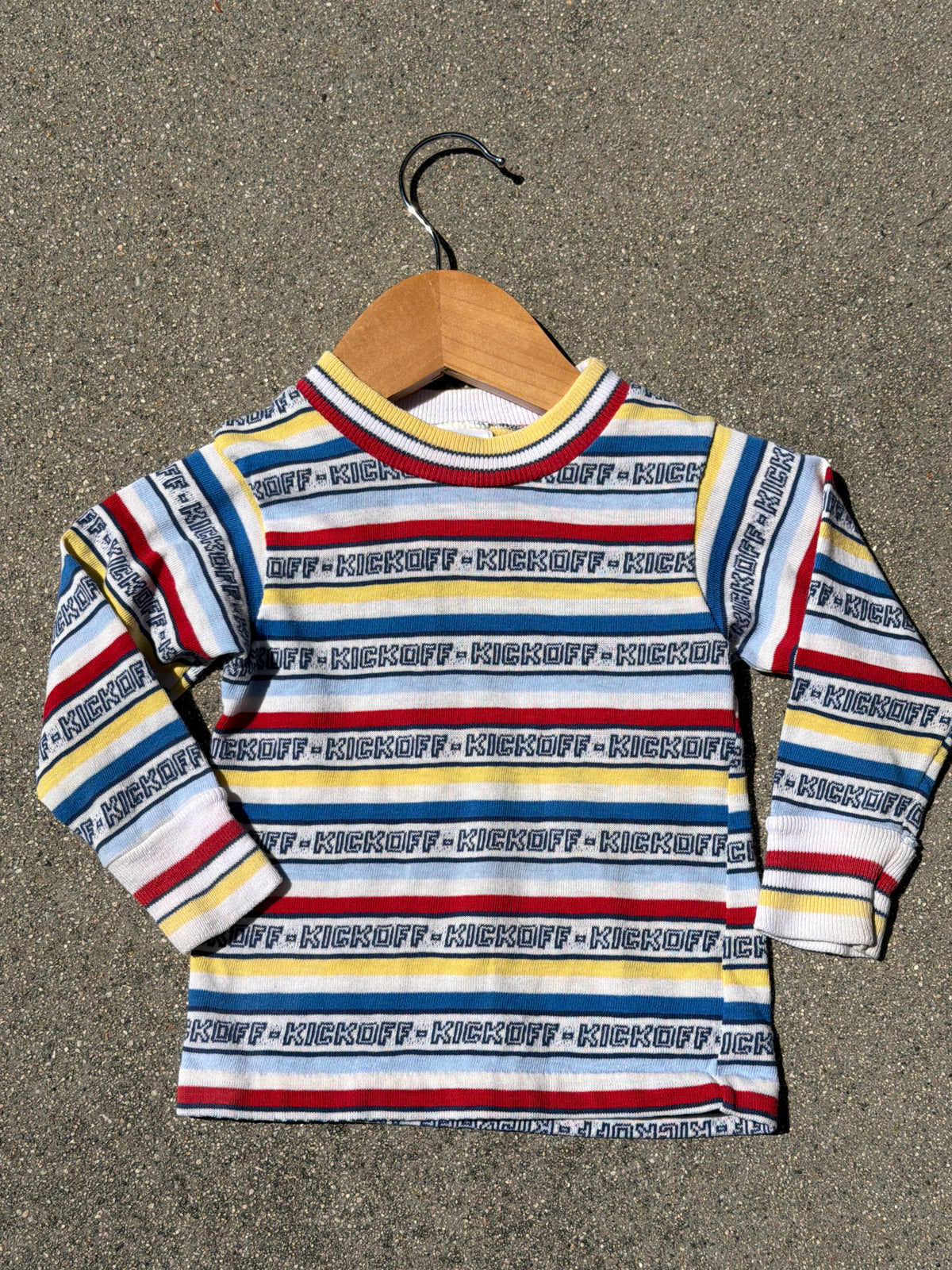 VNTG Carters Stripe "Kick Off"Long Sleeve, Size:18M